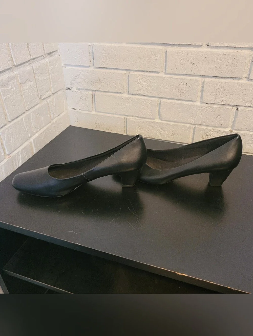 Comfort Plus by Predictions Women’s Black Wedge Heels Pump Shoes Size 8